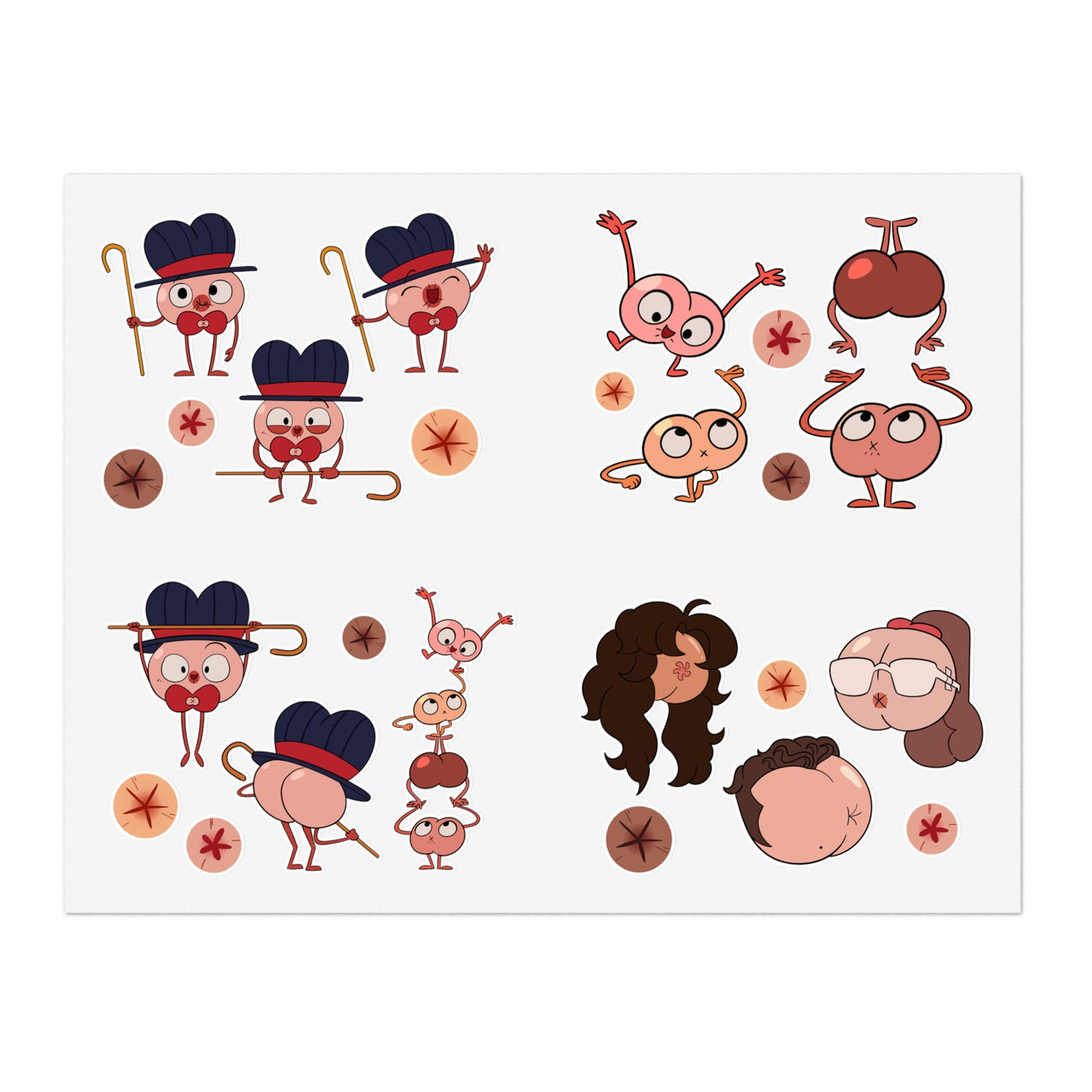 Buttling Buddies Sticker Pack