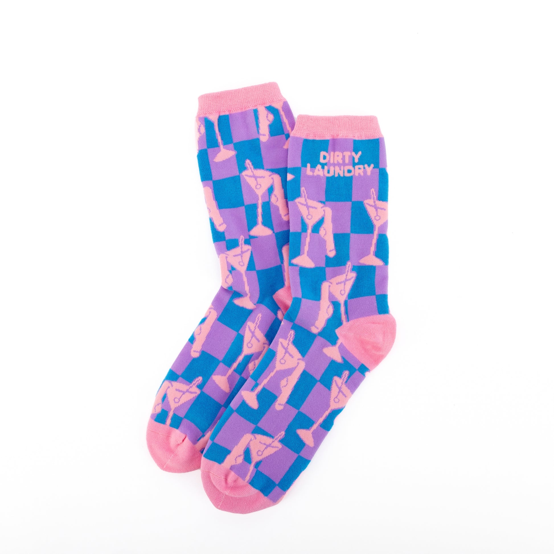 Dirty Laundry Sock Set Blue Checker