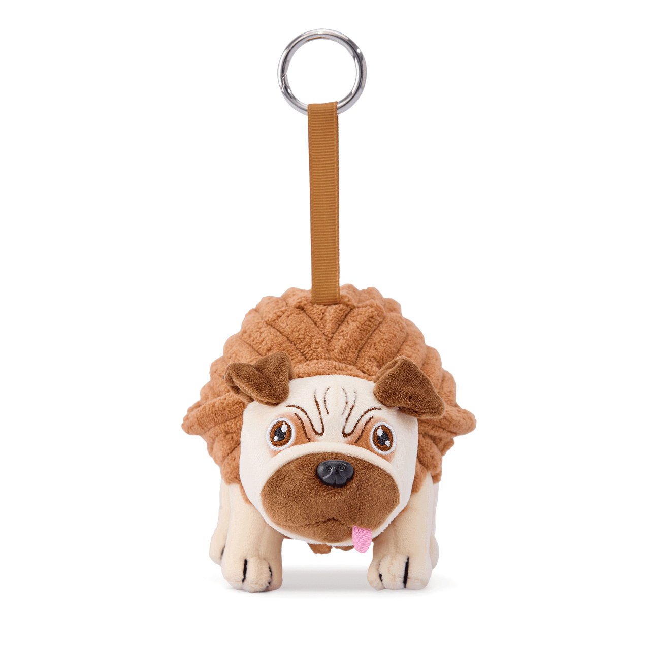 Nut Pug Plush Keychain