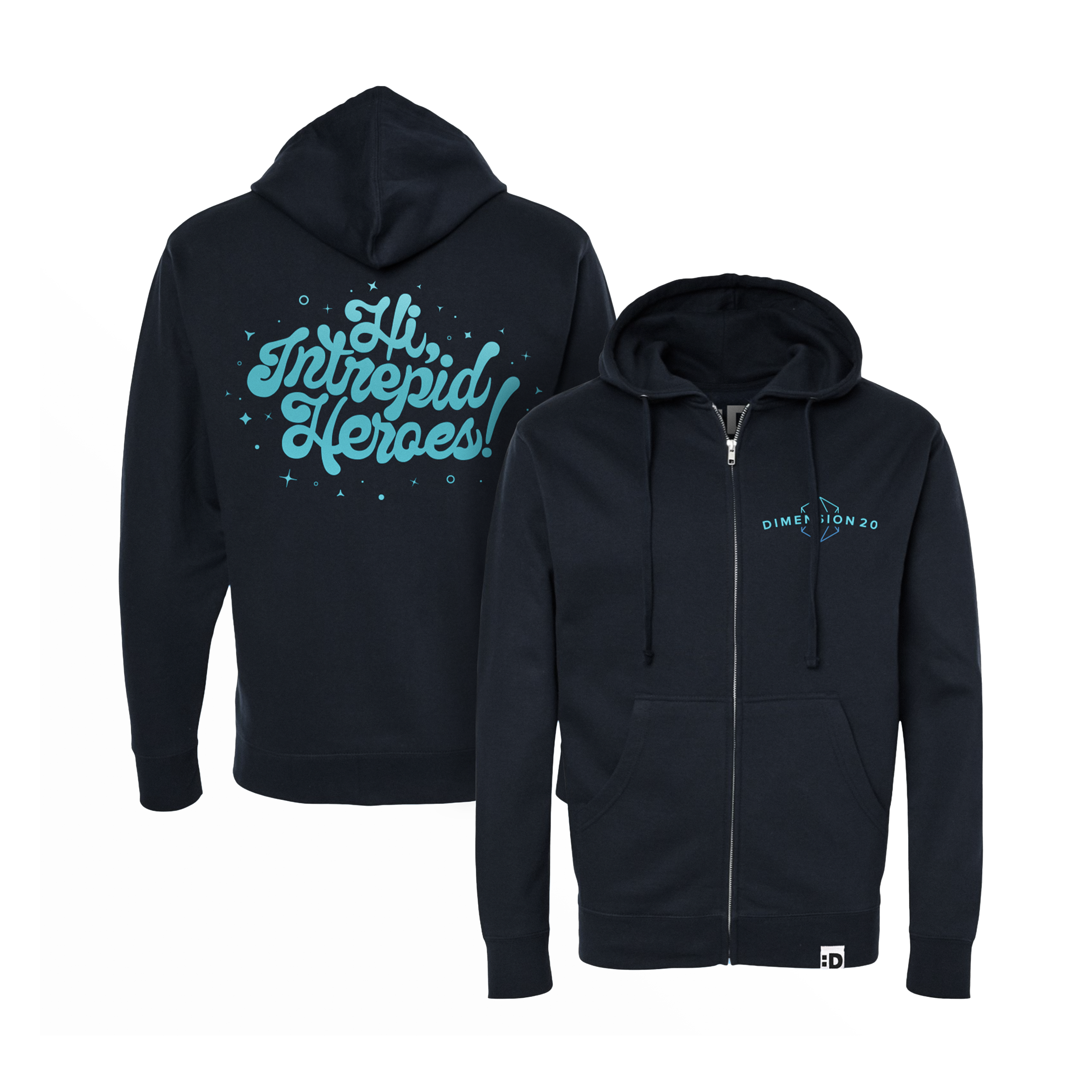 Dimension 20 Logo Hoodie Hi Intrepid Heroes Dropout Store
