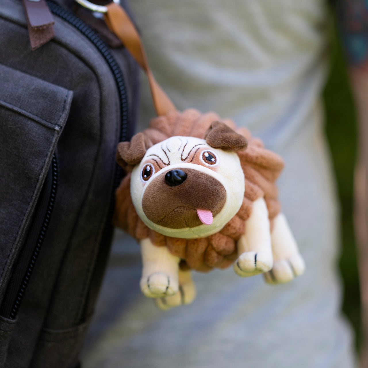 Nut Pug Plush Keychain