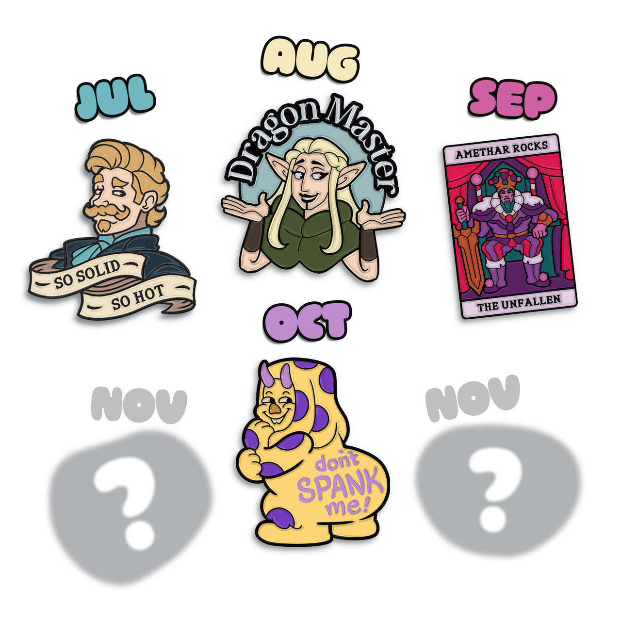 2025 Pin of the Month Bundle (Jul - Nov)