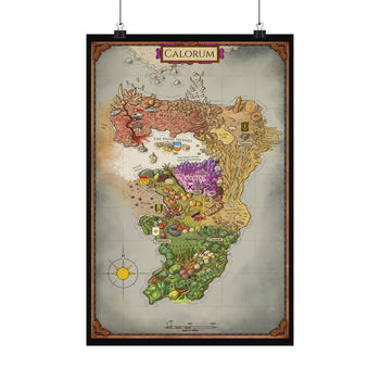 Dimension 20 A Crown of Candy Map of Calorum Poster