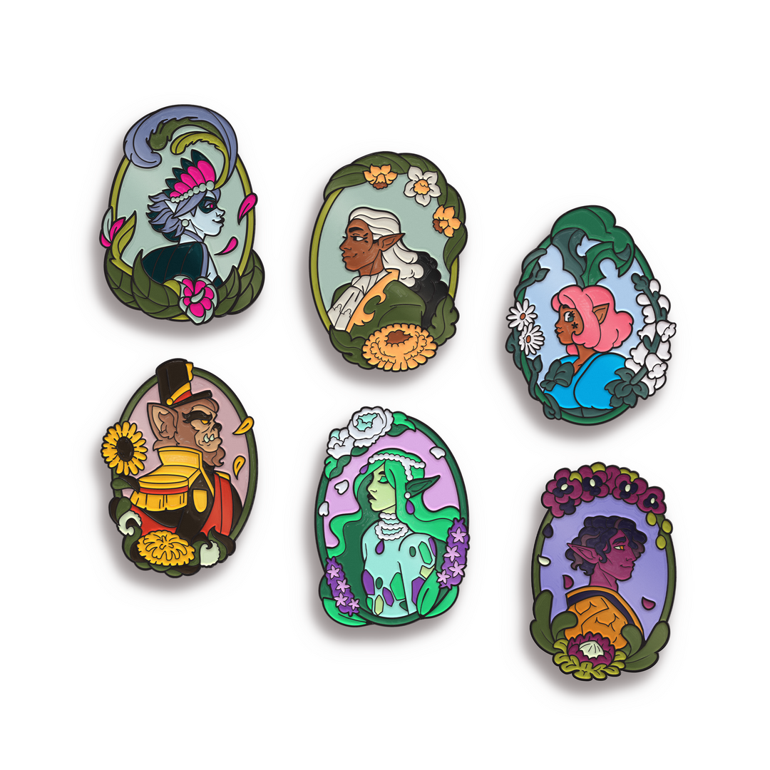 Dimension 20: A Court of Fey Flowers Pin Set Dropout Store Dimension 20: A Court of Fey Flowers Pin Set Dropout Store