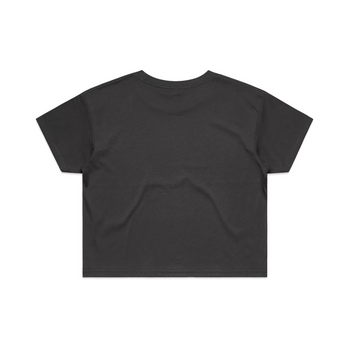Black crop top on a white background