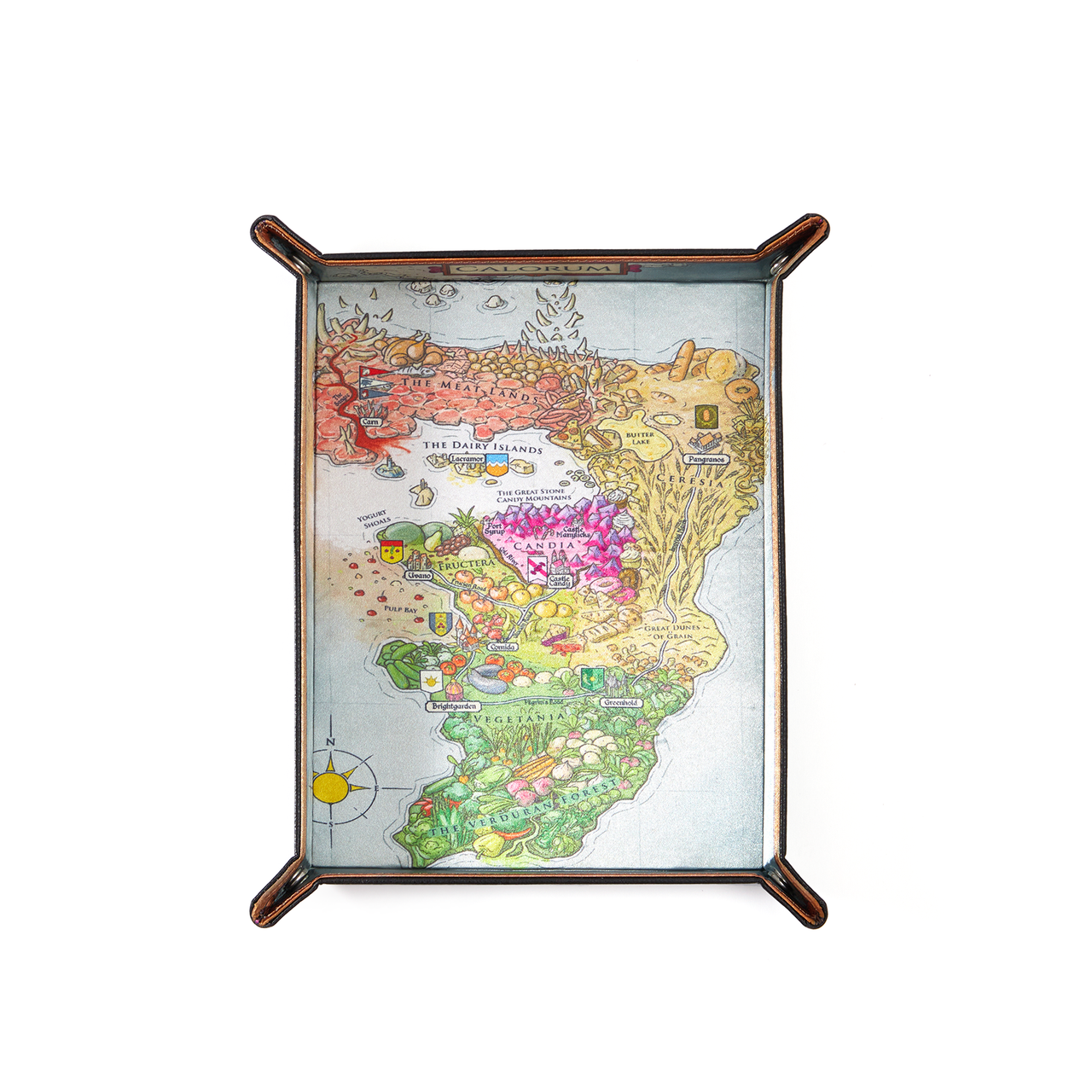 A Crown of Candy Calorum Map Dice Rolling Tray