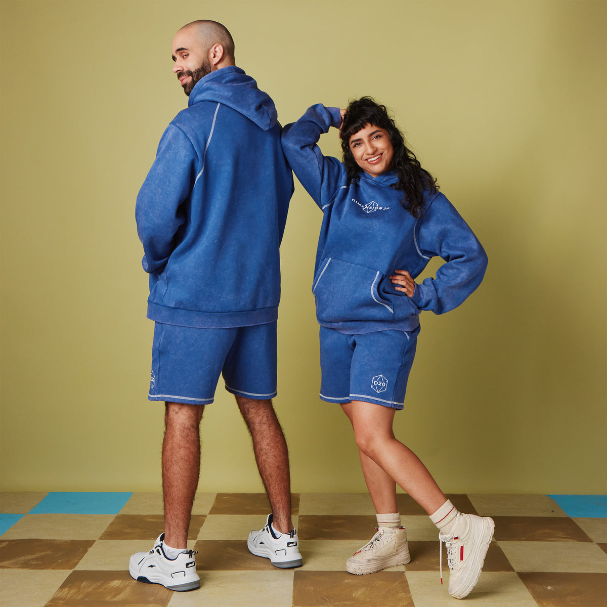 Dimension 20 Contrast Stitched Shorts