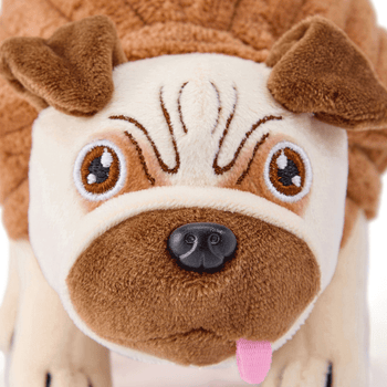 Nut Pug Plush Keychain