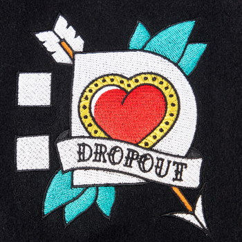 Dropout Tattooed Varsity Jacket