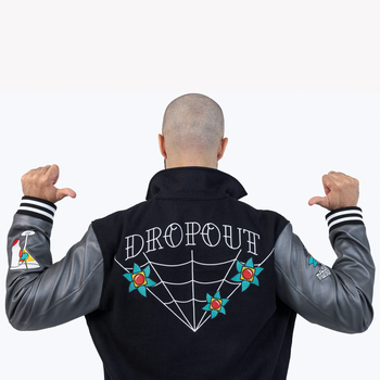 Dropout Tattooed Varsity Jacket