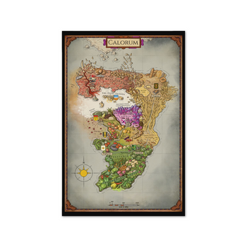 Dimension 20 A Crown of Candy Map of Calorum Poster