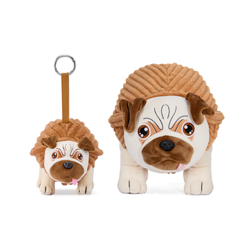 Nut Pug Plush Keychain