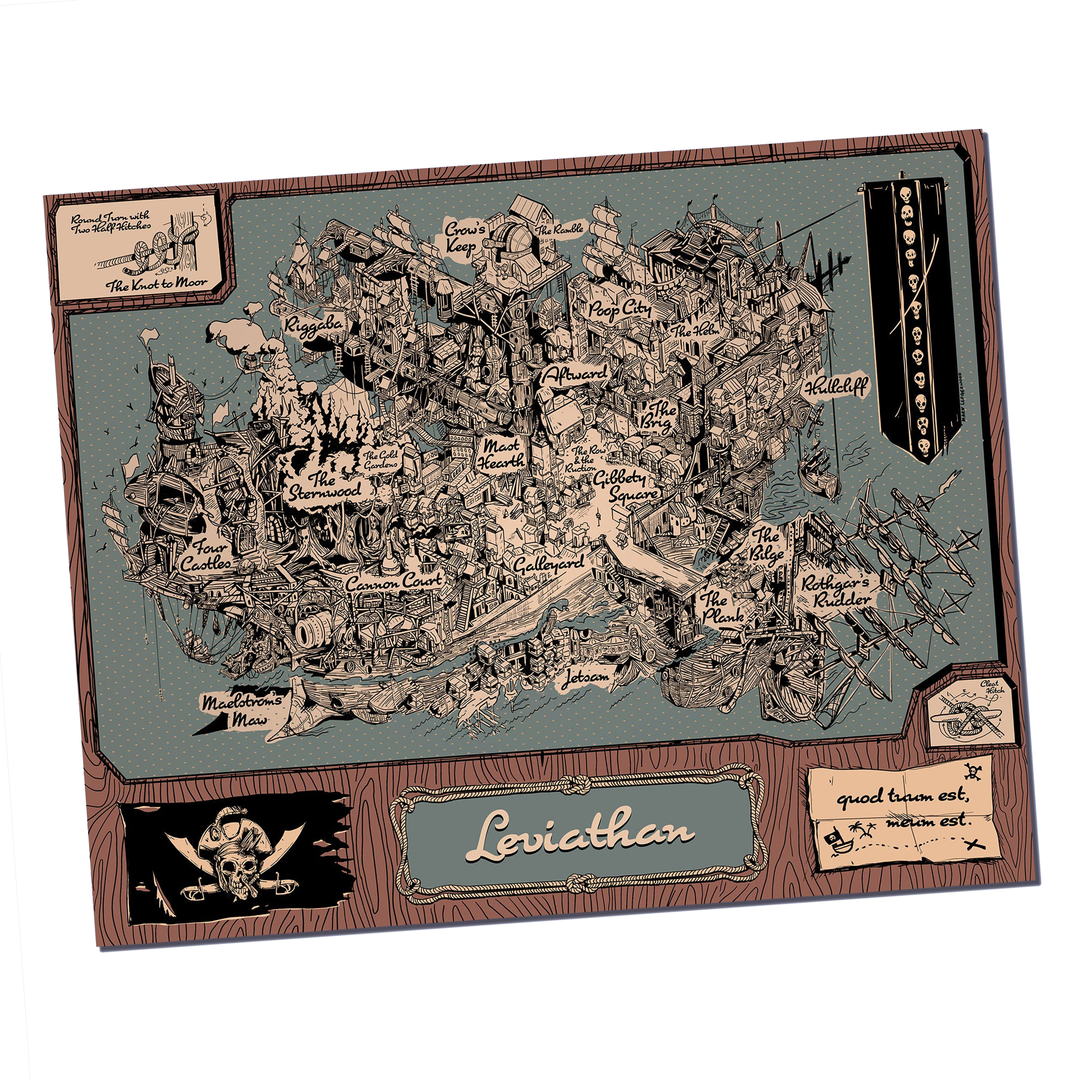 Dimension 20 Pirates of Leviathan Map Poster