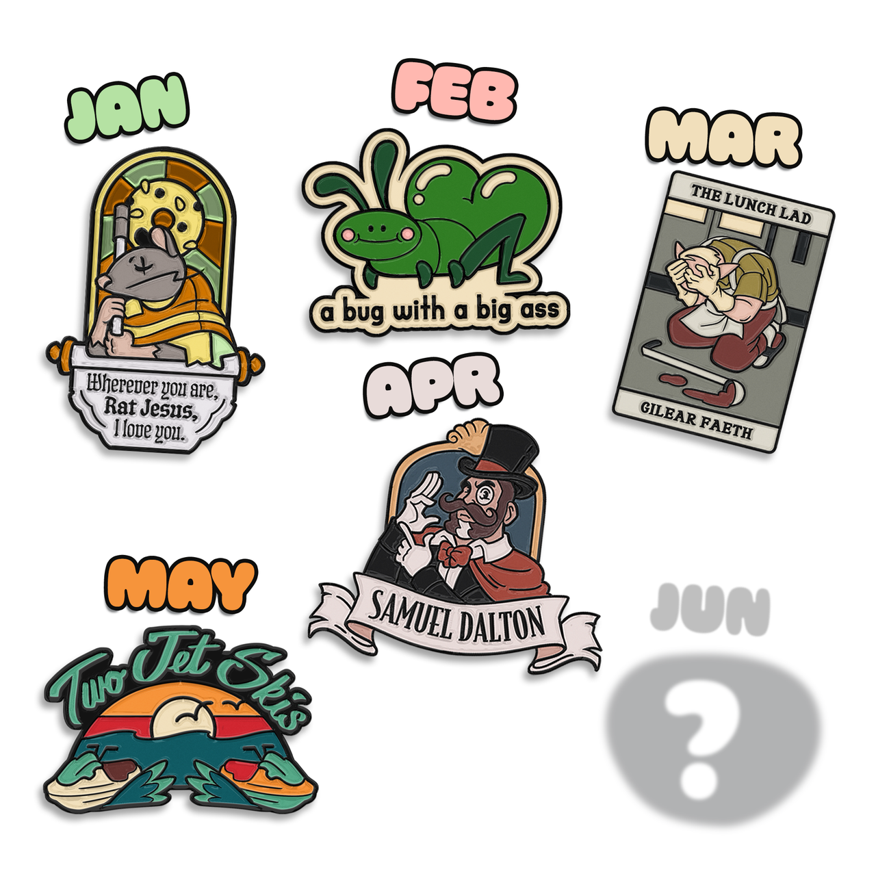 2025 Pin of the Month Bundle (Jan - June)