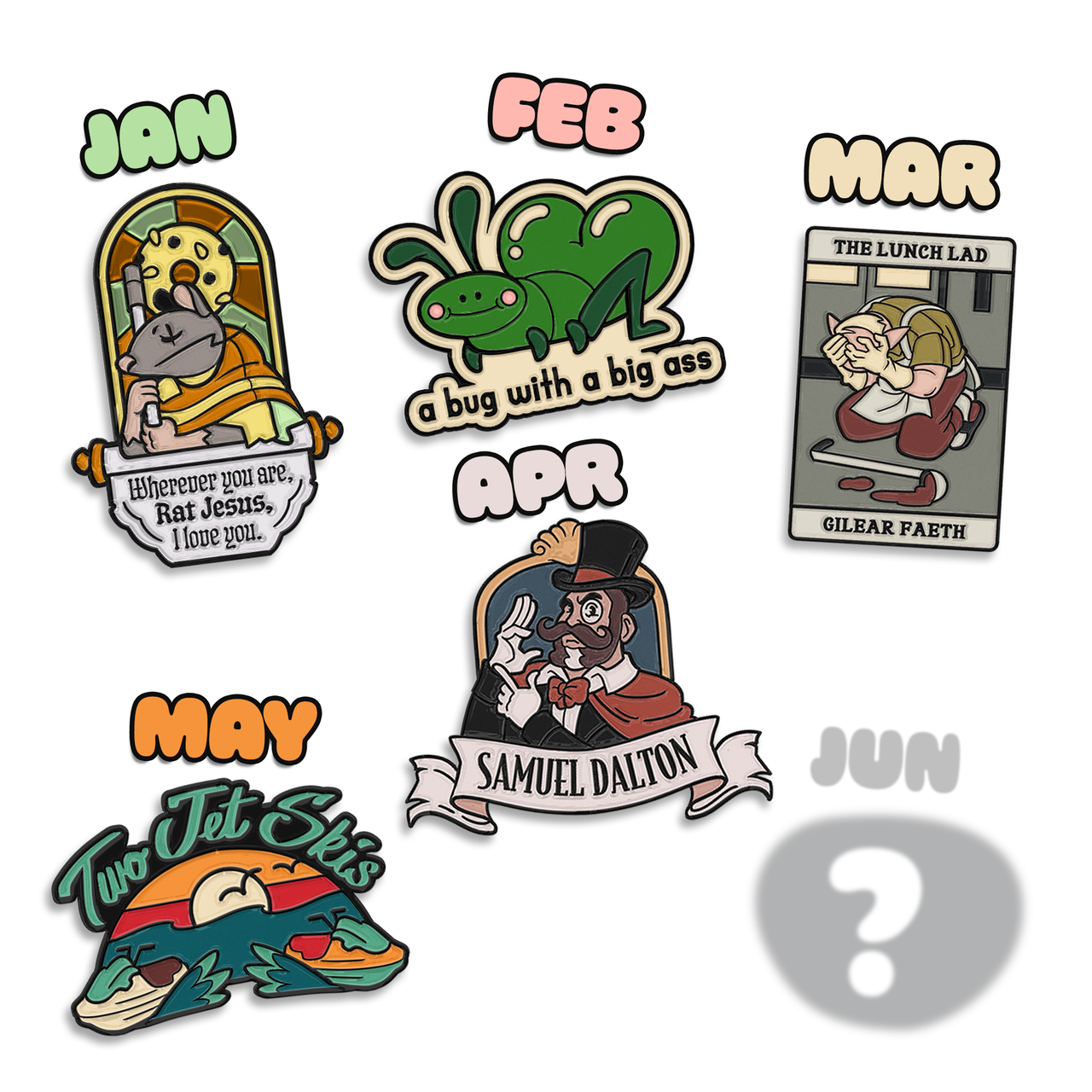 2025 Pin of the Month Bundle (Jan - June)