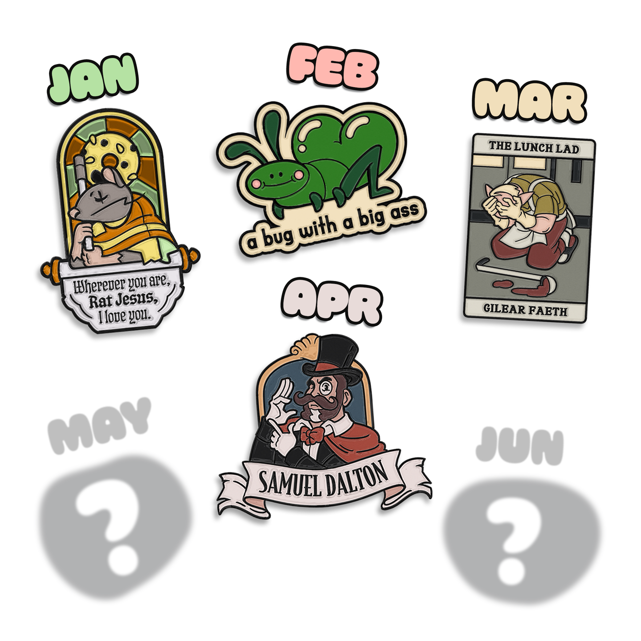 2025 Pin of the Month Bundle (Jan - June)