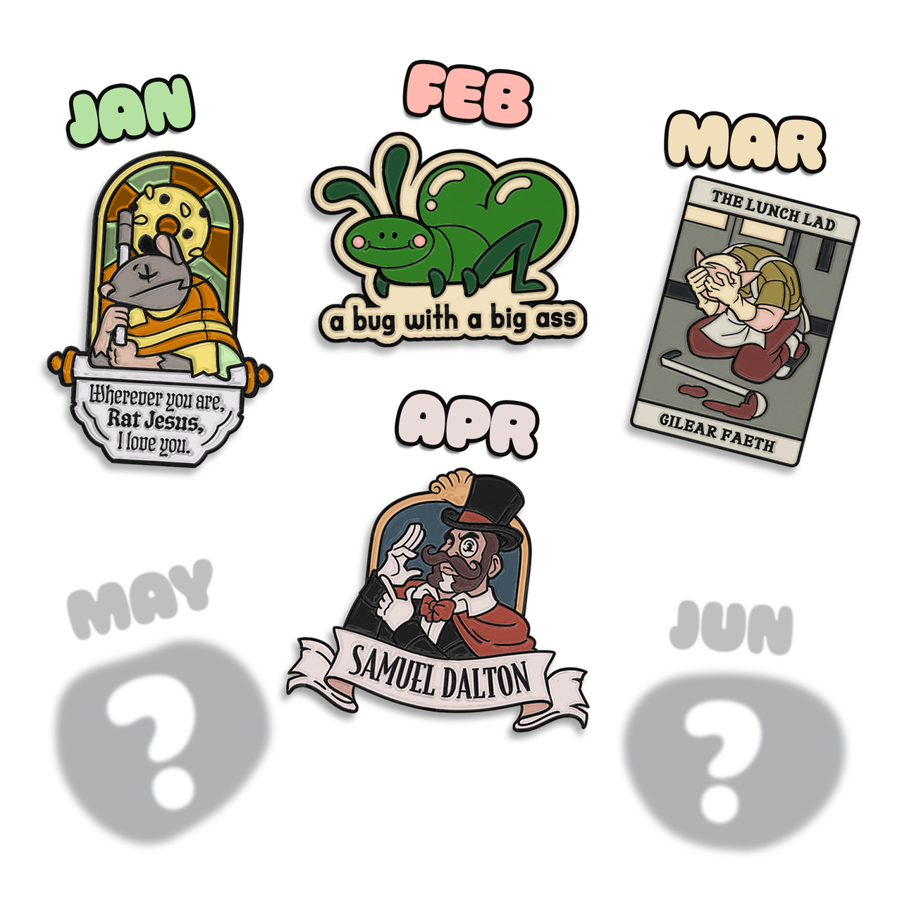 2025 Pin of the Month Bundle (Jan - June)