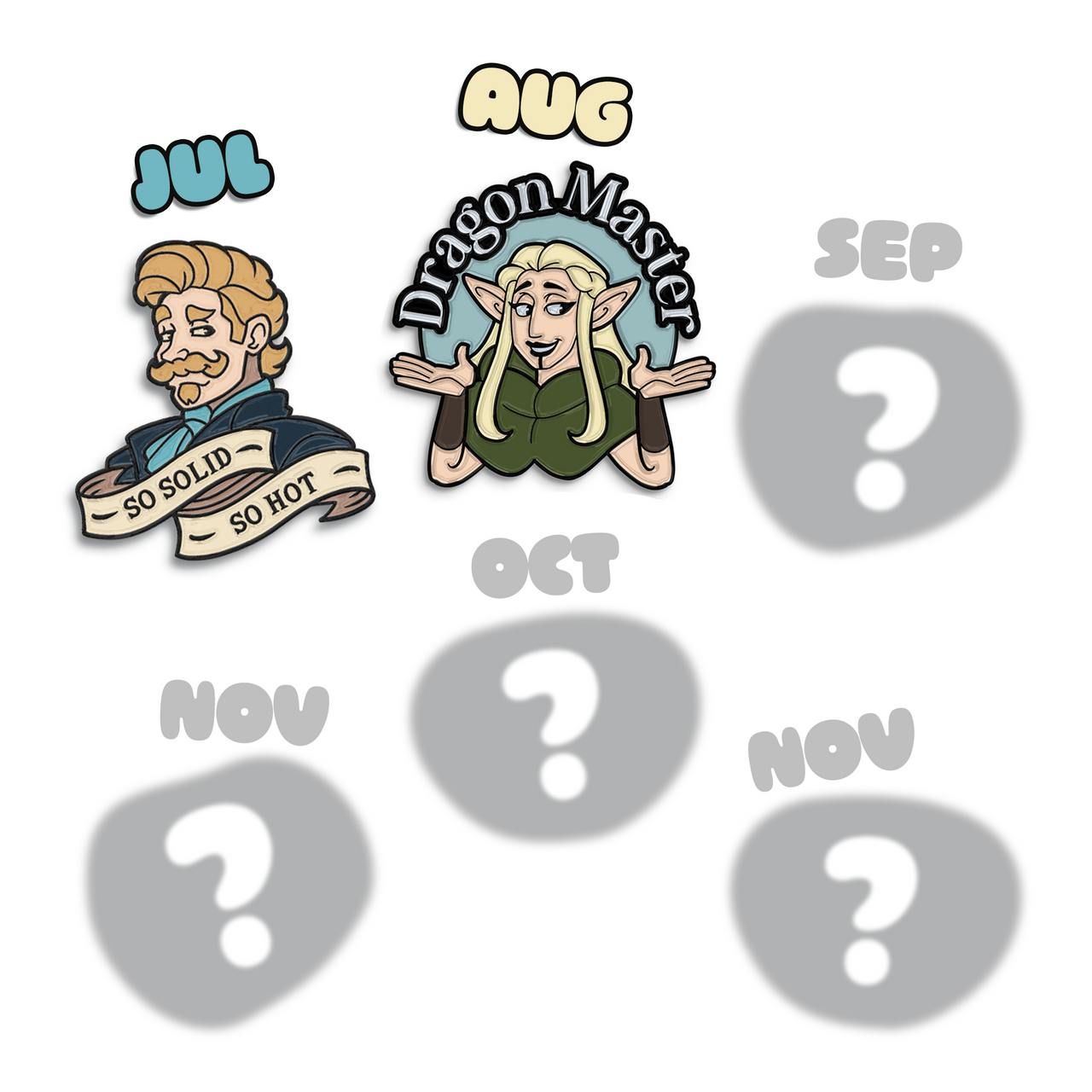 2025 Pin of the Month Bundle (Jul - Nov)