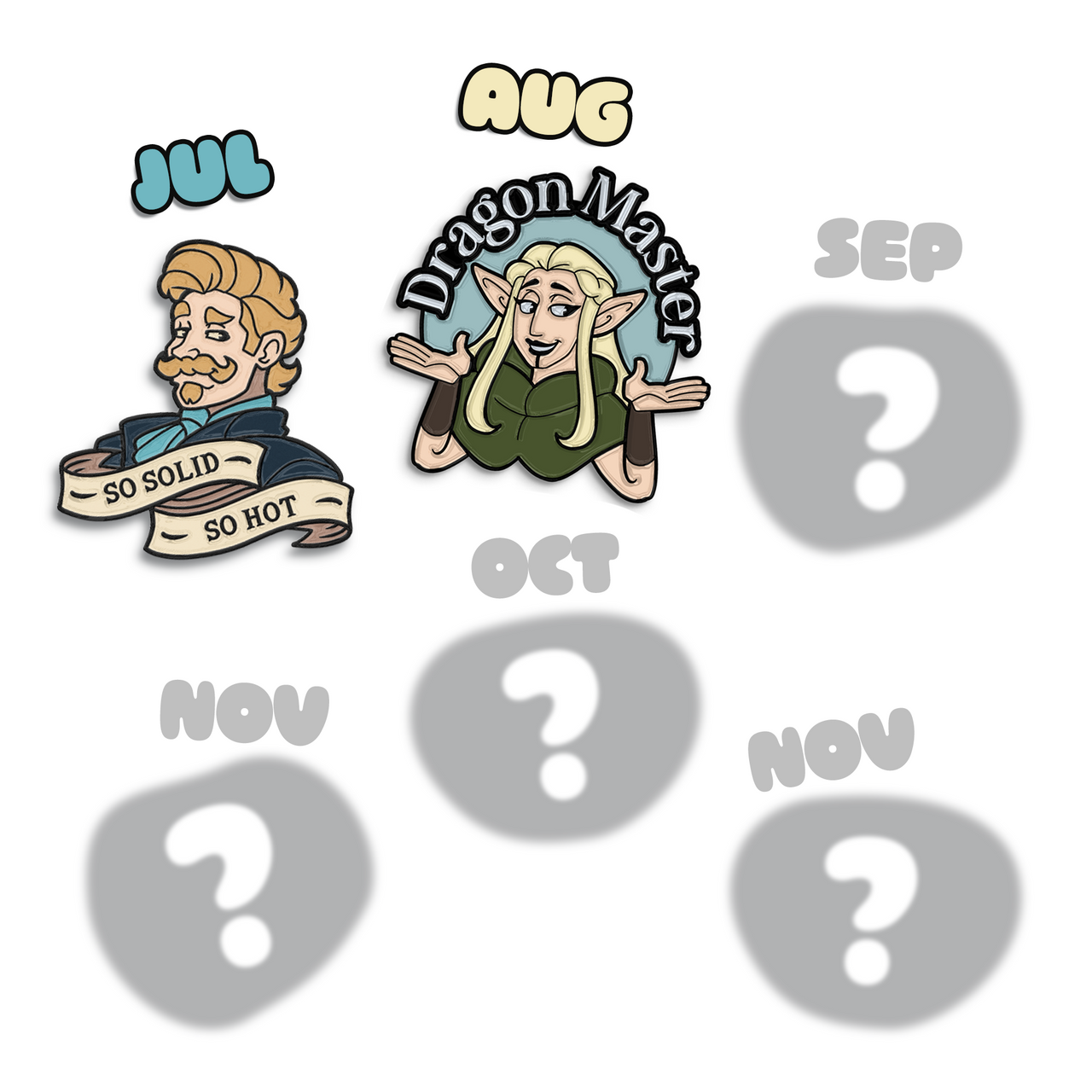 2025 Pin of the Month Bundle (Jul - Nov)