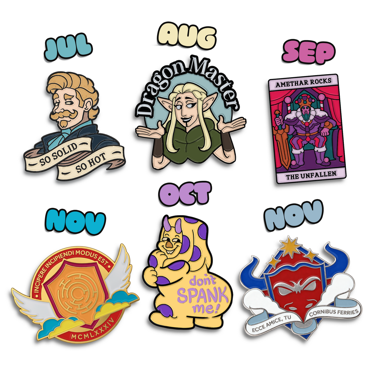 2025 Pin of the Month Bundle (Jul - Nov)