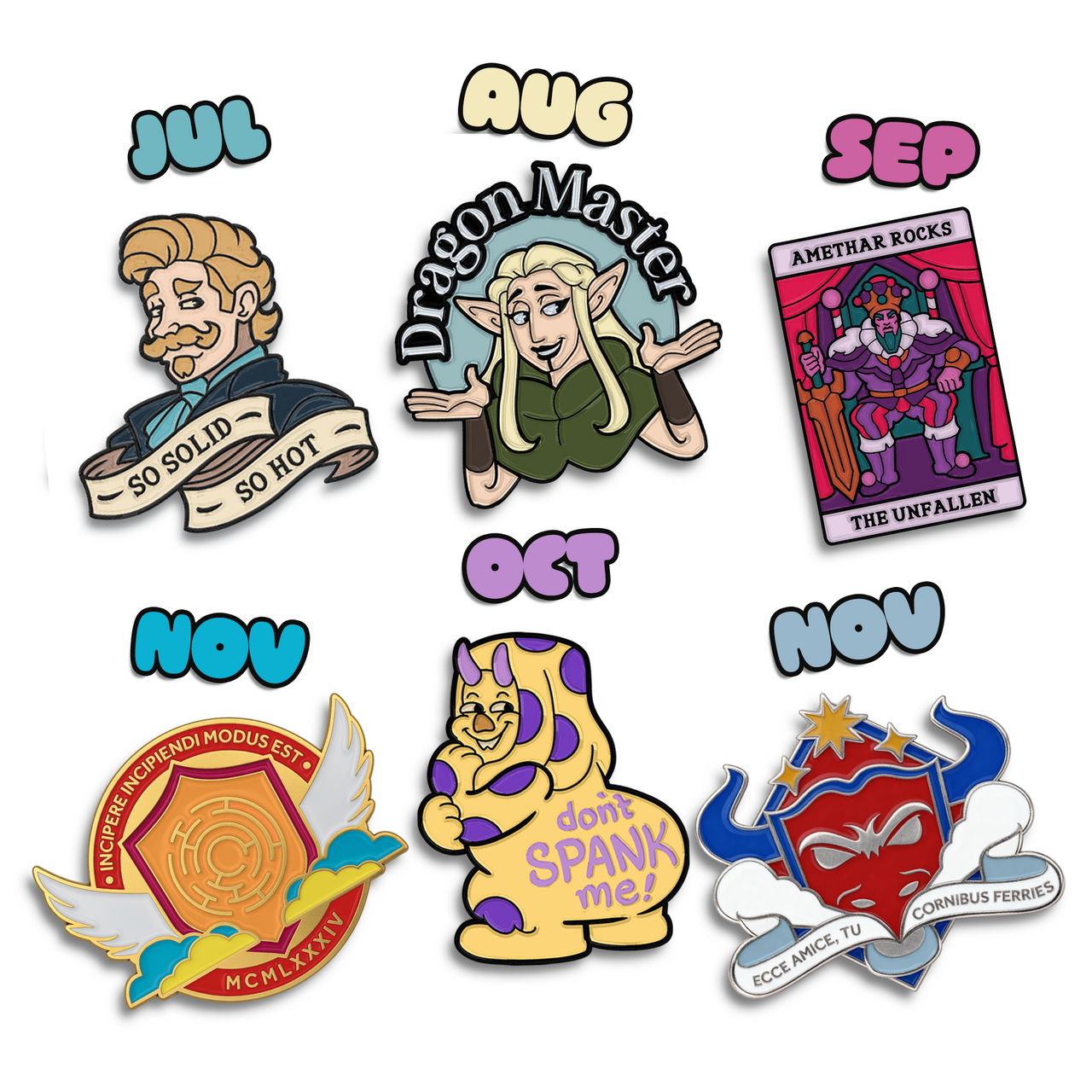2025 Pin of the Month Bundle (Jul - Nov)