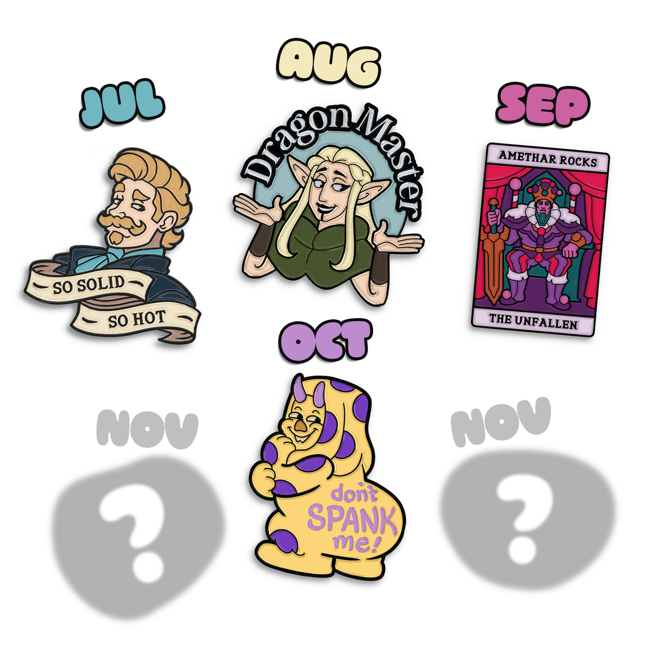 2025 Pin of the Month Bundle (Jul - Nov)