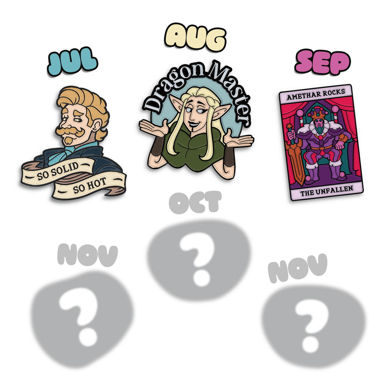 2025 Pin of the Month Bundle (Jul - Nov)