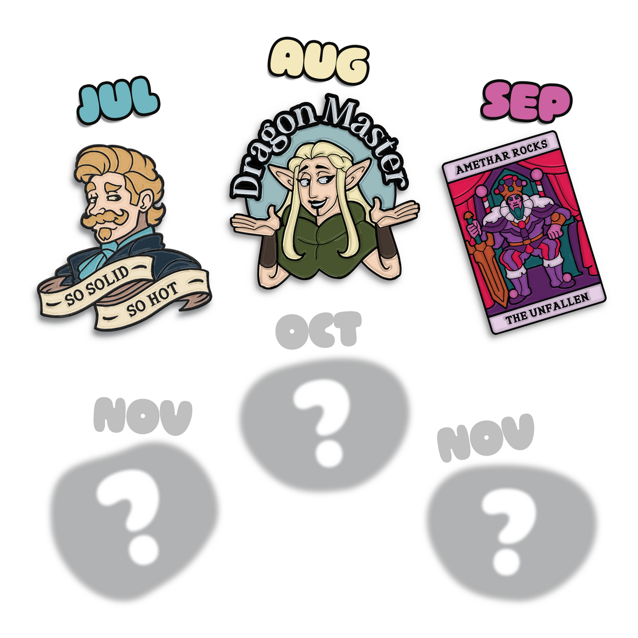 2025 Pin of the Month Bundle (Jul - Nov)