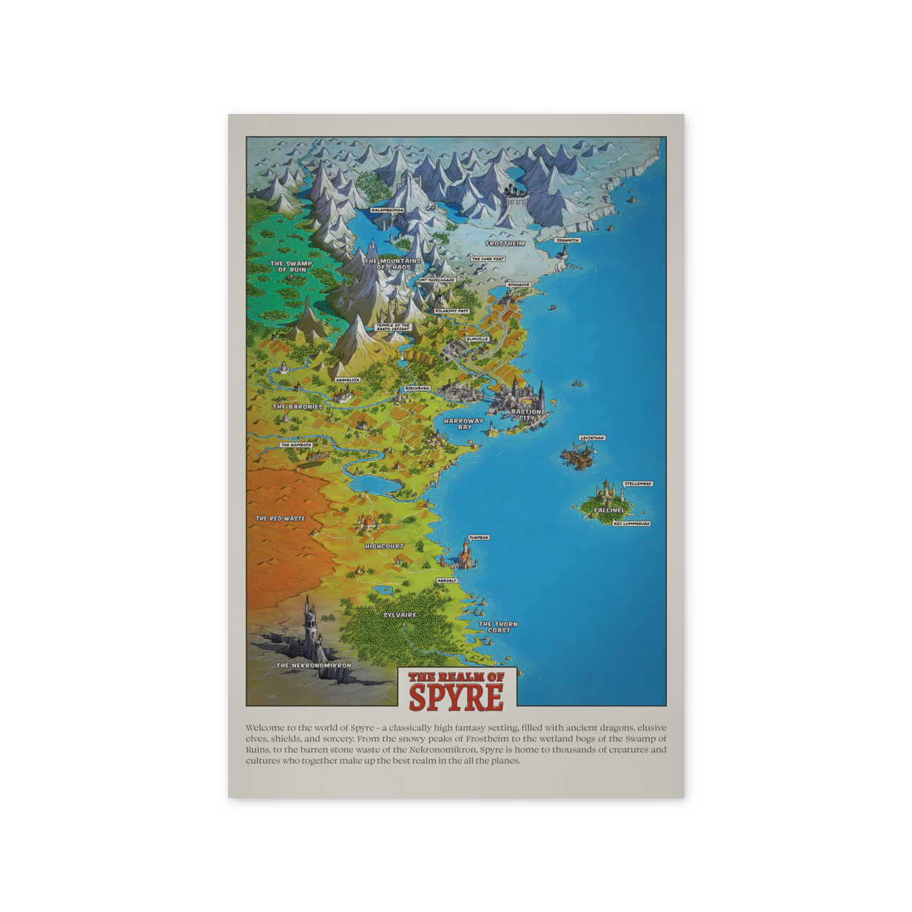 Dimension 20 The Realm of Spyre Map Poster