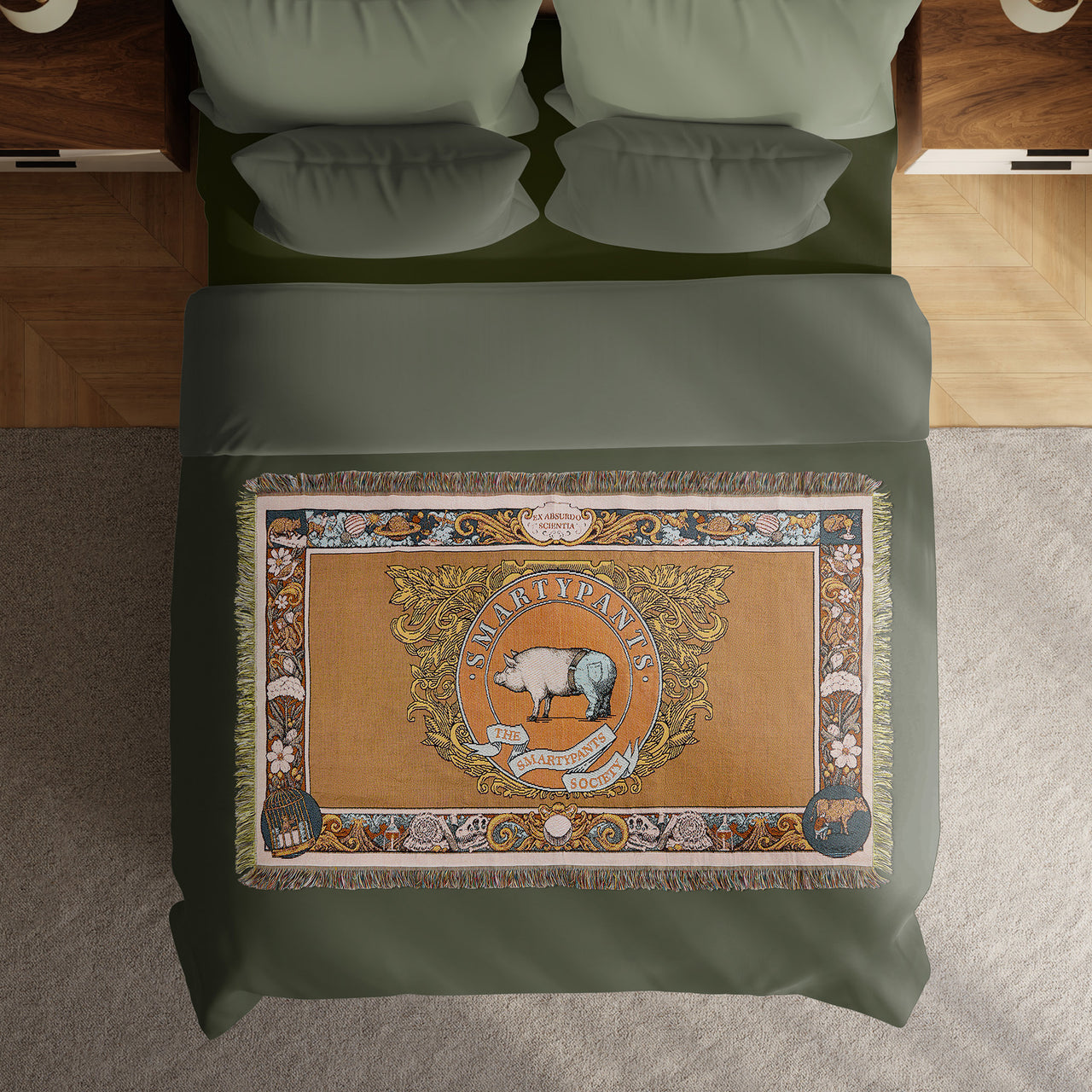 Smartypants Woven Throw Blanket