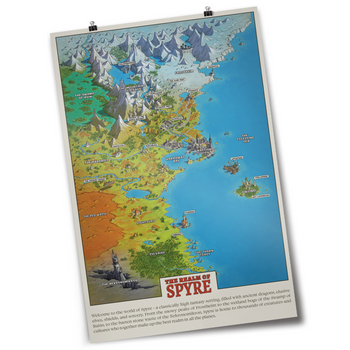 Remap Poster Dimension 20 The Realm of Spyre Map Poster - Dropout Store