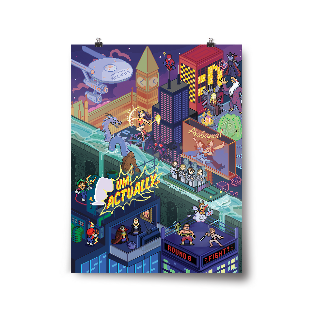 Um, Actually S8 Pixel Art Poster - Dropout Store
