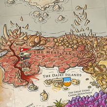 Load image into Gallery viewer, Dimension 20 A Crown of Candy Map of Calorum Poster
