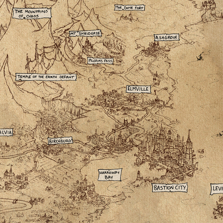 Dimension 20 Spyre Map Poster